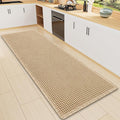 Smiry Waffle Bath Mat 47x17, Extra Soft Absorbent Bathroom Rugs, Non Slip Machine Washable Quick Dry Bath Rugs for Bathroom Floor, Tub, Shower, Home Decor Accessories, Brown