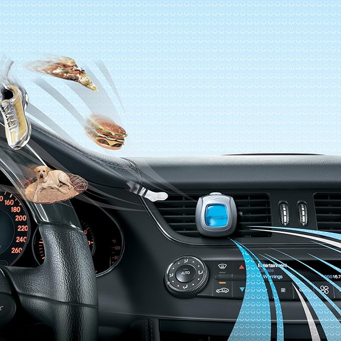 Febreze Air Freshener, CAR Vent Clip Air Freshener, Midnight Storm Air Freshener (2 Count, 0.13 oz)(Pack of 8)