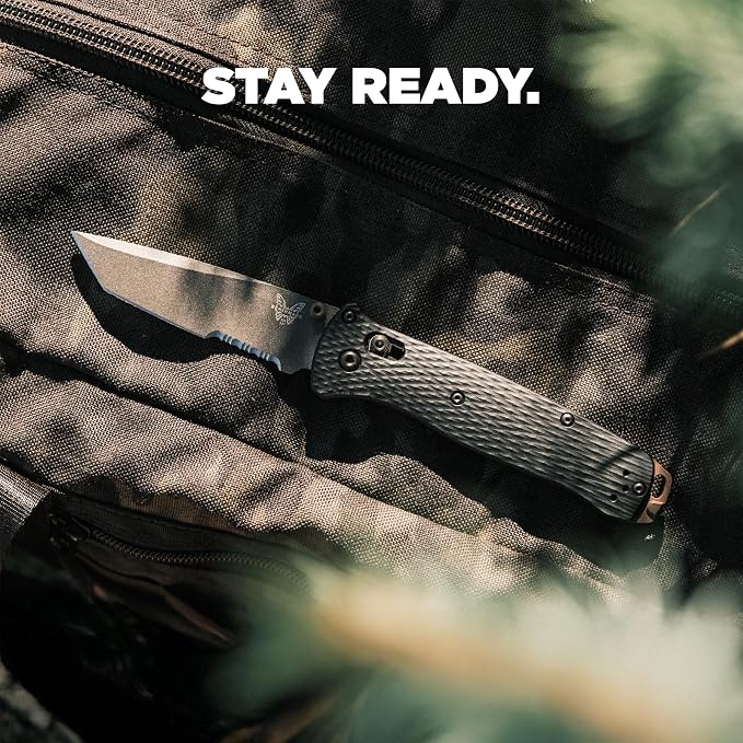 Benchmade Bailout Tactical Knife, M4 Steel Blade (537SGY-03) | Black Aluminum handle, Tanto blade