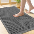 Smiry Waffle Bath Mat 24x16, Extra Soft Absorbent Bathroom Rugs, Non Slip Machine Washable Quick Dry Bath Rugs for Bathroom Floor, Tub, Shower, Home Decor Accessories, Dark Grey