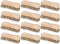 All-Natural Wooden Scrub Brush Set – 12 Pack | Heavy-Duty Palmyra Bristle Cleaning Brushes for Commercial and Industrial Use | Floor, Tile, Grout and Workshop Scrubber | Bulk Cleaning Supply