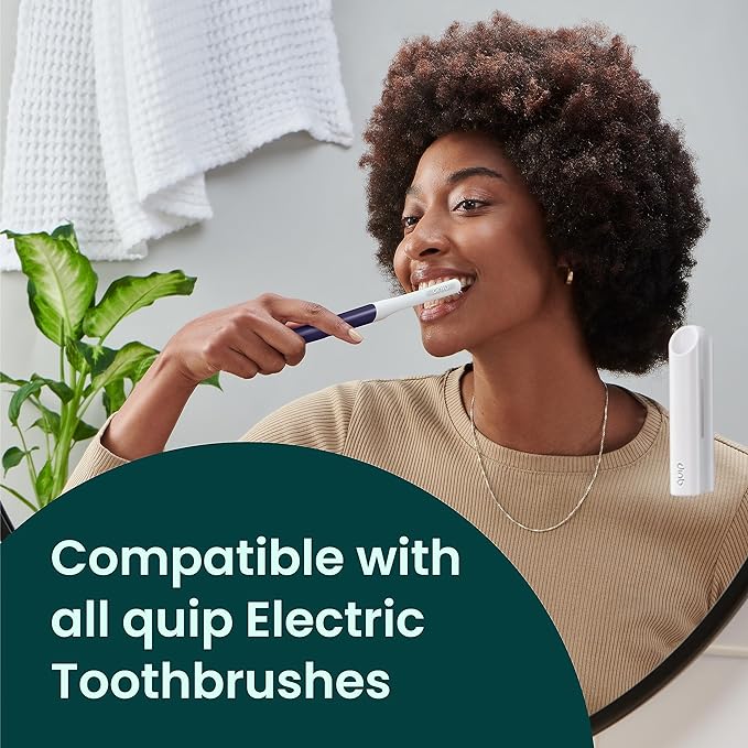 quip Sonic Toothbrush Replacement Heads for Adults - 3 Pack - Verified quip Standard Brush Head Refills for Electric Toothbrushes - Soft Bristles, Compact & Flexible - Last 3 Months Each