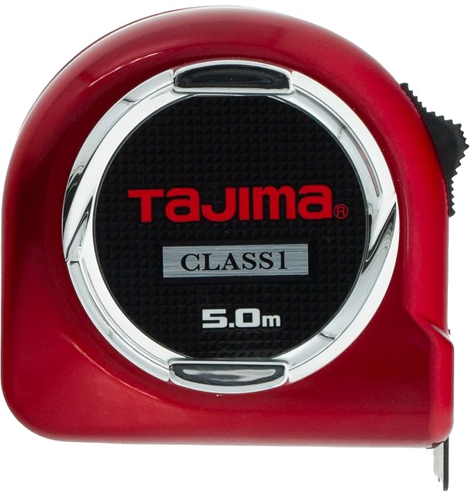 Tajima H1550MW Class 1"Hi Lock" Measuring Tape, Red, 5 m x 25 mm