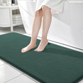OLANLY Memory Foam Bathroom Runner Rugs 70x24, Long Mats, Blackish Green | Soft Quick Dry Bath Mats, Non-Slip, Absorbent Machine Washable Mat for Bathroom Floor, Tub and Shower, Home Decor Accessories