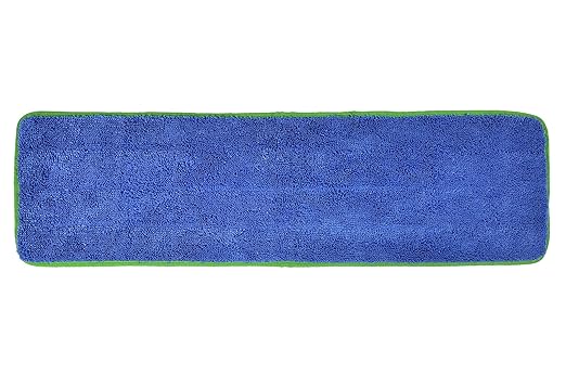 CleanAide All Purpose Super Absorbent Mega Microfiber Mop Pads for 24" Mop Plate, Machine Washable, Traps Dust, Dirt & Pet Hair, Reusable for Home & Commercial Cleaning, 28"x8", 6-Pack, Green