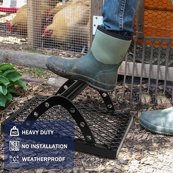 Boot Scraper Heavy Duty Metal Boot Brush Scraper Outdoor Heavy Duty Shoe Boot Mud Scraper Outdoor Boot Dirt Cleaner Shoe Brush&Boot Brush, Boot Cleaner Boot Scrubber Shoe Scrubber (Black)