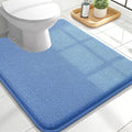 OLANLY Memory Foam Bathroom Rugs 24x20, Absorbent Bath Mat, Cornflower Blue | Soft Quick Dry Bath Rugs Mats, Non-Slip, Machine Washable Carpet for Bathroom Floor, Tub and Shower, Home Decor Accessories
