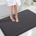OLANLY Memory Foam Large Bathroom Rugs 44x32, Absorbent Bath Mat, Dark Grey | Soft Quick Dry Bath Mat Rugs, Non-Slip, Machine Washable Mat for Bathroom Floor, Tub and Shower, Home Decor Accessories