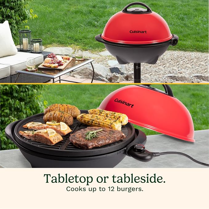 Cuisinart Electric Grill, Indoor/Outdoor, Compact, Portable, Nonstick