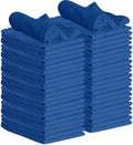 GREEN LIFESTYLE Shop Towels 12" x 14" 50 Pack - Blue Cotton Shop Towels, Cleaning Rags, Reusable Shop Rags, Absorbent Terry Cloth Cleaning Towels for Garage, Automotive, Industrial and Home Use