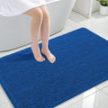 OLANLY Large Bathroom Rugs 44x32, Soft Absorbent Chenille Bath Rugs, Rubber Backing Quick Dry, Machine Washable Bath Mats for Bathroom Floor, Tub and Shower, Home Decor Accessories, Deep Navy Blue