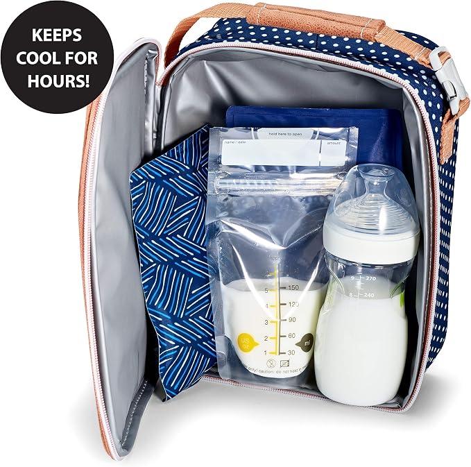 Fit & Fresh Cool Coolers 2 Pack Soft Ice for Lunch Bags, Flexible Stretch Nylon, Durable, Reusable Lunch Box Ice Packs, Soft Ice, Reusable Freezer Packs, Lunch Ice, Easy to Clean, Navy Sketch
