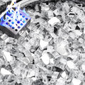 NUPICK 10 Pound Fire Glass, 1/2 Inch Reflective Fire Pit Glass | Tempered Fire Pit Rocks for Propane or Natural Gas, Glass Rocks for Fire Pit Table, Fireplace, Fire Bowl, Landscaping, Clear