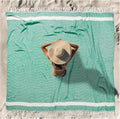 Vikumond Turkish Beach Towel Blanket Oversized 88x82 Inch Quick Dry Green | Lightweight Compact Portable Sand Free Absorbent Boho Woven Throw for Pool Swimming Picnic Camping Cruise Outdoor Essentials