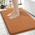 OLANLY Thick Memory Foam Small Bathroom Rug 24x16, Absorbent Bath Mat, Clay | Soft Quick Dry Bath Mat Rugs, Non-Slip, Machine Washable Mat for Bathroom Floor, Tub and Shower, Home Decor Accessories