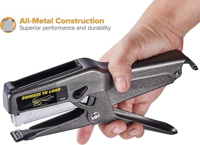 Bostitch Office B8 Heavy Duty 45 Sheet Plier Stapler, Full-Strip, Black (02245), (Pack of 24)