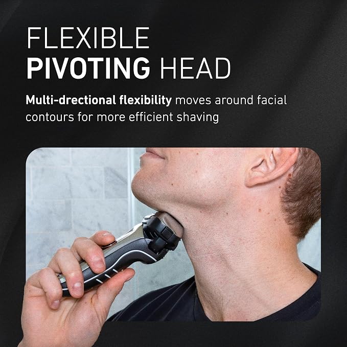 Panasonic ARC5 Electric Razor for Men with Pop-Up Trimmer, Wet/Dry 5-Blade Electric Shaver with Intelligent Shave Sensor and Multi-Flex Pivoting Head, ES-LV65-S (Silver)