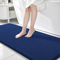 OLANLY Memory Foam Bathroom Runner Rug 70x24, Absorbent Long Bath Mat, Navy | Soft Quick Dry Bath Mat Rugs, Non-Slip, Machine Washable Mat for Bathroom Floor, Tub and Shower, Home Decor Accessories