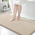 OLANLY Memory Foam Bathroom Runner Rugs 59x24, Absorbent Long Mat, Beige | Soft Quick Dry Bath Mat Rugs, Non-Slip, Machine Washable Mat for Bathroom Floor, Tub and Shower, Home Decor Accessories