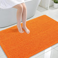 OLANLY Large Bathroom Rugs 47x32, Extra Soft Absorbent Chenille Bath Rugs, Rubber Backing Quick Dry, Machine Washable Bath Mats for Bathroom Floor, Tub and Shower, Home Decor Accessories, Orange