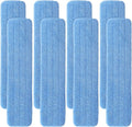 Replacement Microfiber Pad for Rubbermaid Commercial 24 Inch Mop Head - 8 Pack Wet & Dry Commercial Cleaning Refills Reusable Mop Refills Fit for Any Microfiber Flat Mop System 24"