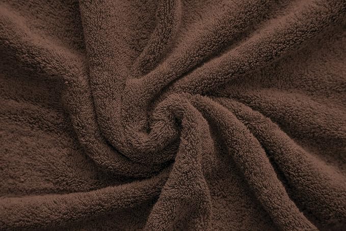 American Veteran Towel, Hand Towels for Bathroom Set of 4, 100% Cotton Turkish Hand Towel Sets, Soft Hand Face Towels, Brown Hand Towels