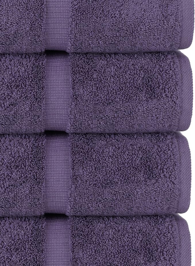 Chakir Turkish Linens 2 Piece Large Bath Sheets, 100% Cotton Luxury Turkish Towels for Bathroom, Soft Absorbent Oversized Bath Towels, 35 x 70 Inches, Plum