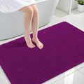 OLANLY Large Bathroom Rugs 47x32, Extra Soft Absorbent Chenille Bath Rugs, Rubber Backing Quick Dry, Machine Washable Bath Mats for Bathroom Floor, Tub and Shower, Home Decor Accessories, Purple