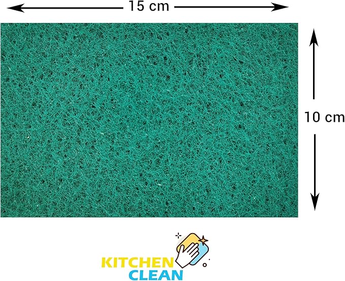 ™ 5 Pcs Large Kitchen Scrub Pads | Dish wash Scrubber | Non Scratch - Durable - Long Lasting | Clean Shine Brite Utensils Scrub Pads (Green, Large 4x6 inch, Pack of 5 Pcs)