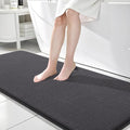 OLANLY Memory Foam Bathroom Runner Rug 70x24, Absorbent Long Mat, Dark Grey | Soft Quick Dry Bath Mat Rugs, Non-Slip, Machine Washable Mat for Bathroom Floor, Tub and Shower, Home Decor Accessories