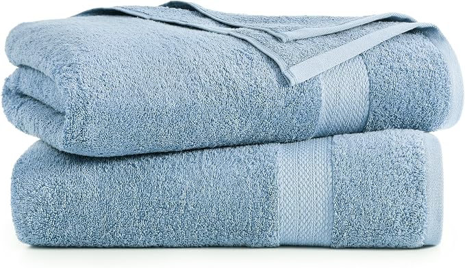 LANE LINEN Large Bath Sheet Soft Absorbent Quick Dry 2 Pack - Allure | Extra Large Bath Towels - Ring-Spun Durability, Generously Sized, Oversized & Roomy, Lightweight & Breathable