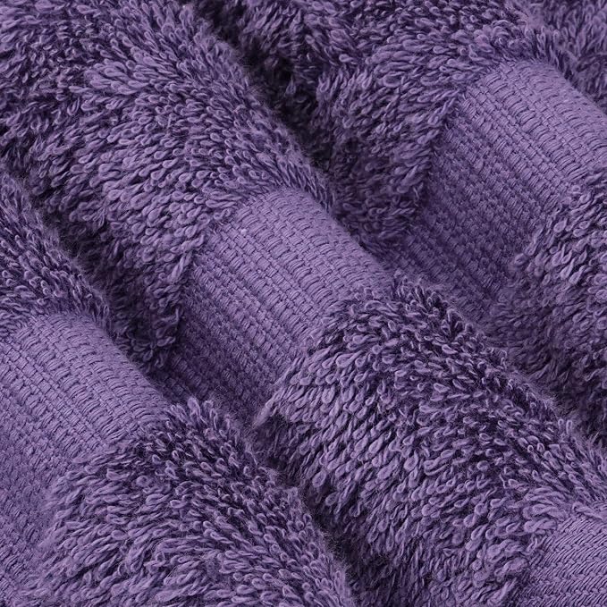 Chakir Turkish Linens 4 Piece Large Bath Towels, 100% Cotton Turkish Towels for Bathroom, Luxury Soft Absorbent Bath Towel Set, 27 x 54 Inches, Plum