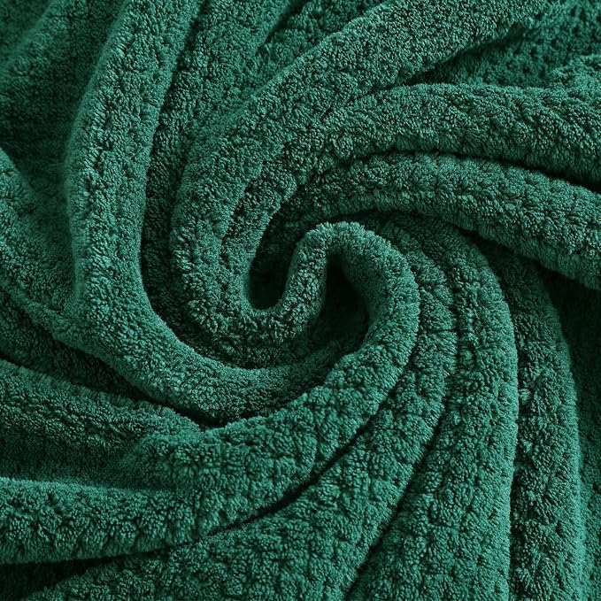 YTYC 39x78 Bath Sheets,Towels for Bathroom,Dark Green,2-Pieces | Extra Large Bath Towels, Super Soft,Highly absorbent,Hanging Loop,Quick Drying,Light Weight,80% Polyester