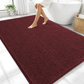 OLANLY Large Bathroom Rugs 70x46, Soft Absorbent Chenille Bath Rugs, Rubber Backing Quick Dry, Machine Washable Bath Mats for Bathroom Floor, Tub and Shower, Home Decor Accessories, Andorra Red-Brown