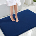OLANLY Thick Memory Foam Large Bathroom Rug 44x32, Absorbent Bath Mat, Navy | Soft Quick Dry Bath Mat Rugs, Non-Slip, Machine Washable Mat for Bathroom Floor, Tub and Shower, Home Decor Accessories