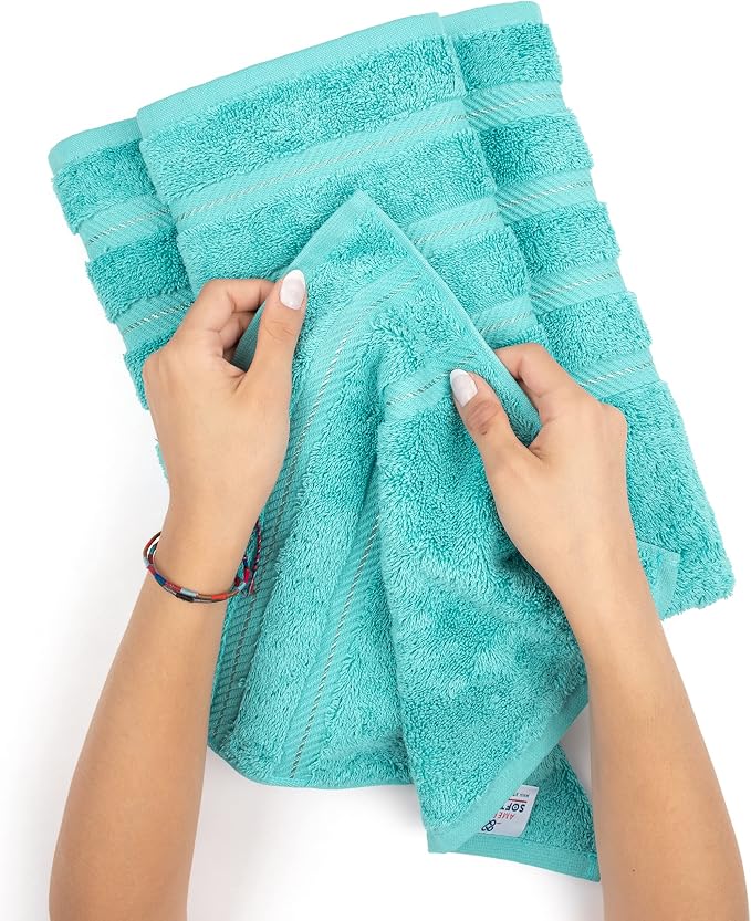 American Soft Linen 100% Cotton Luxury Turkish Towels, 3 Piece Towel Set | Soft Absorbent Quick Dry OEKO Tex Standard 100 Certificated Durable Machine Washable Premium Hotel Quality