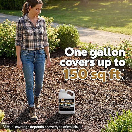 Dominator Mulch Anchor 1 Gallon - Mulch Glue & Gravel Binder, Rock Glue for Landscaping, Pea Gravel & Bark, Strong Stabilizer & Stone Glue Adhesive, Made in the USA