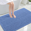 OLANLY Large Bathroom Rugs 44x32, Soft Absorbent Chenille Bath Rugs, Rubber Backing Quick Dry, Machine Washable Bath Mats for Bathroom Floor, Tub and Shower, Home Decor Accessories, Cornflower Blue