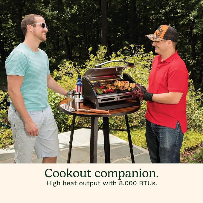 Cuisinart Gas Grill with Locking Lid, Portable, 8,000 BTU, 10 lbs.
