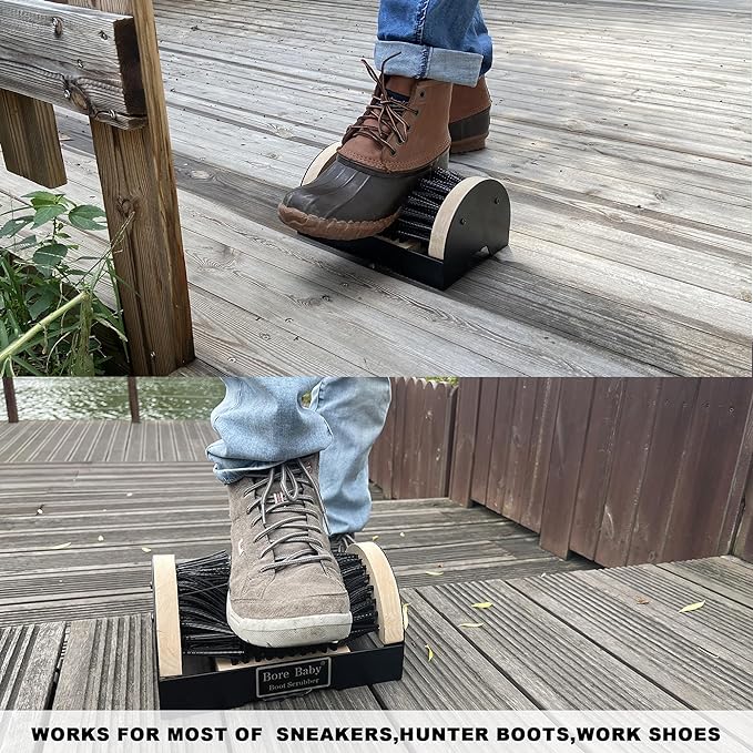 Boot Scrubber Brush - Boot Scraper Outdoor Heavy Duty Entryway Boot & Shoe Mud Cleaner Brush(2packs)