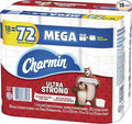Charmin Ultra Strong Toilet Paper, Mega Roll, 18 Count of 286 Sheets Per Roll