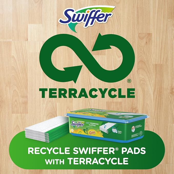 Swiffer Sweeper Wet Mopping Cloths, Multi-Surface Floor Cleaner with Gain Original Scent, 24 Count (Pack of 3)