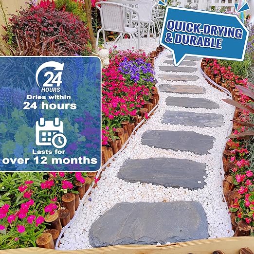 Rock Glue for Landscaping - 5 Gallon Large Volume Pea Gravel Glue, Non-Toxic Mulch Glue, Pet-Friendly Rock Adhesive for Rocks, Gravel&Mulch, Paths, Patios&Garden Borders