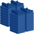 GREEN LIFESTYLE Shop Towels 12" x 14" 100 Pack - Blue Cotton Shop Towels, Cleaning Rags Bulk, Reusable Shop Rags, Absorbent Terry Cloth Cleaning Towels for Garage, Industrial and Housekeeping Use