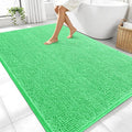 OLANLY Large Bathroom Rugs 70x46, Extra Soft Absorbent Chenille Bath Rugs, Rubber Backing Quick Dry, Machine Washable Bath Mats for Bathroom Floor, Tub and Shower, Home Decor Accessories, Mint Green