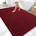 OLANLY Large Bathroom Rugs 70x46, Extra Soft Absorbent Chenille Bath Rugs, Rubber Backing Quick Dry, Machine Washable Bath Mats for Bathroom Floor, Tub and Shower, Home Decor Accessories, Burgundy