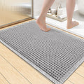 Smiry Waffle Bath Mat 36x24, Extra Soft Absorbent Bathroom Rugs, Non Slip Machine Washable Quick Dry Bath Rugs for Bathroom Floor, Tub, Shower, Home Decor Accessories, Light Grey