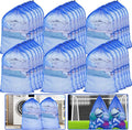 Berlune Large Mesh Laundry Bags, 24 x 36 Inch Bulk Wash Set with Drawstring for Commercial Use, Dorms, Vacation Rentals, Laundromats, Apartments & Facilities(Blue,30)