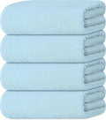 Tens Towels 4 Piece Extra Large Bath Towels 30 x 60 Inches, Sky Blue | 100% Cotton, Larger & Lighter Weight, Quicker to Dry, Super Soft and Absorbent, Perfect for Bathroom