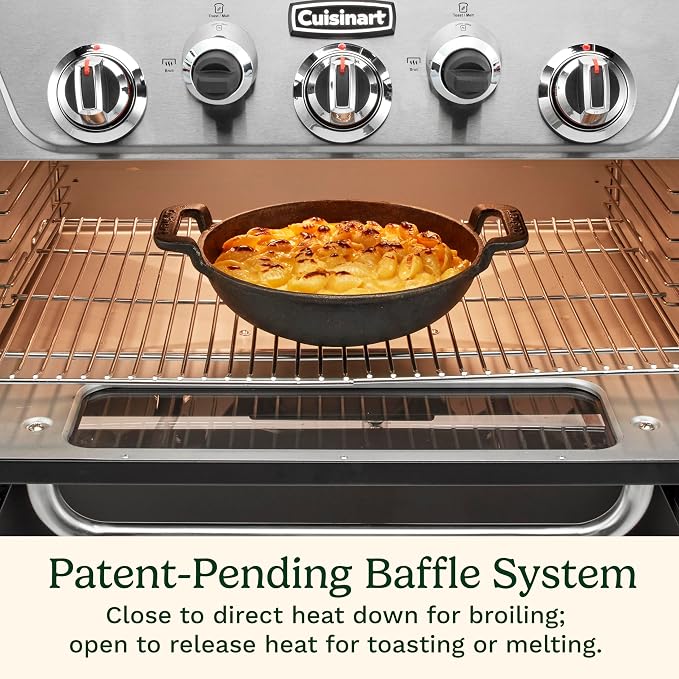 Cuisinart 28” Outdoor Griddler and Broiler Combo, 2-in-1 Carbon Steel Flat-Top Grill and Broiler with Hood, Adjustable Rack, Wheels, Side Tables, Large Cooking Area for BBQs, Outdoor Griddle Station